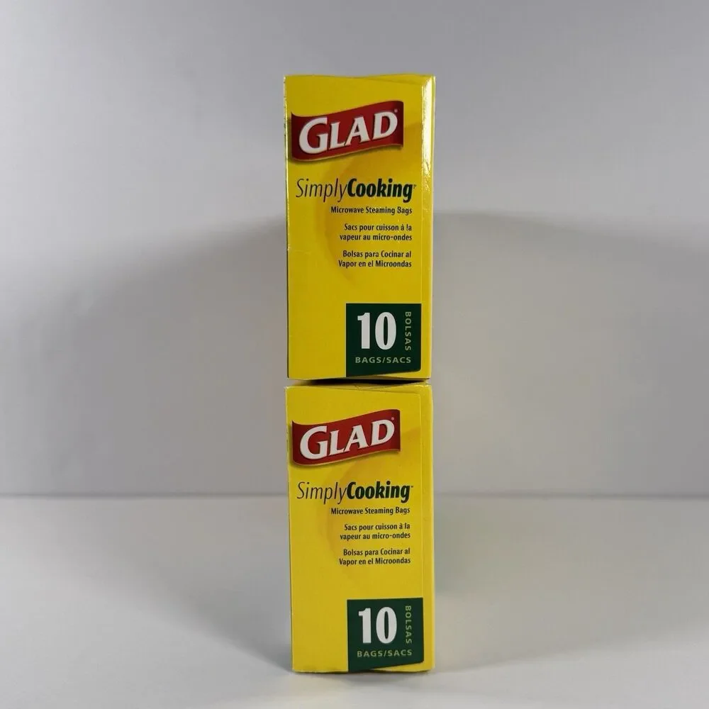 Glad Simply Cooking Microwave Steaming Bags ~ 2 NEW SEALED ~ 20ct DISCONTINUED